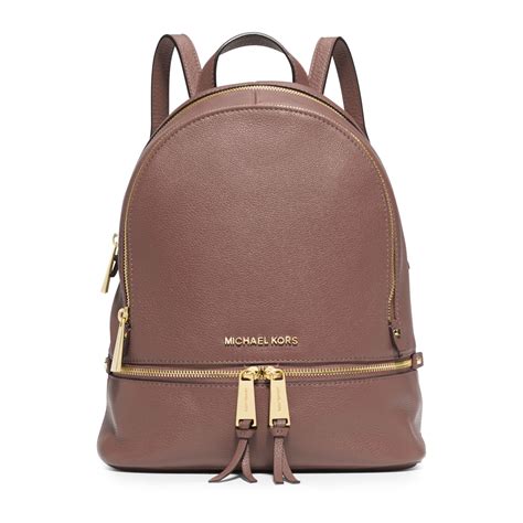 brown leather backpack michael kors